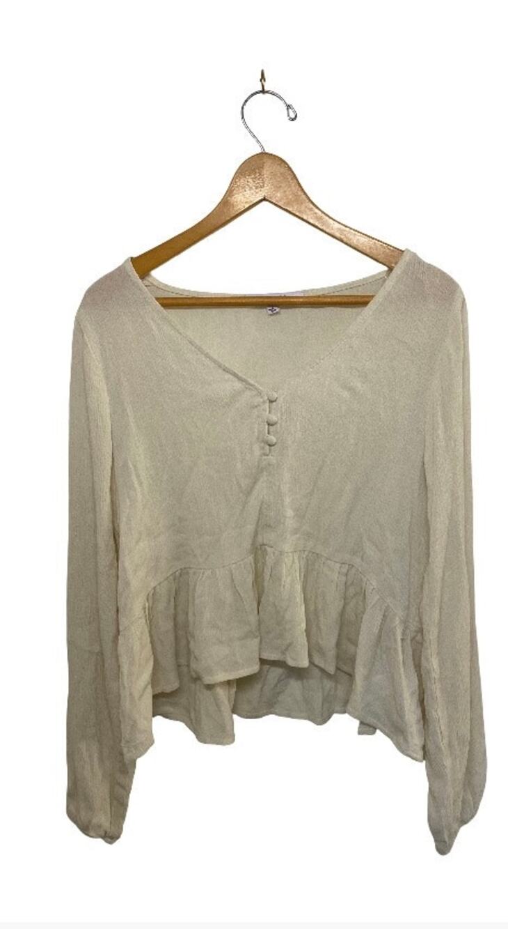 Mimi Chica flowy Peasant/CottageCore/Fairy/Boho Style Top Size L